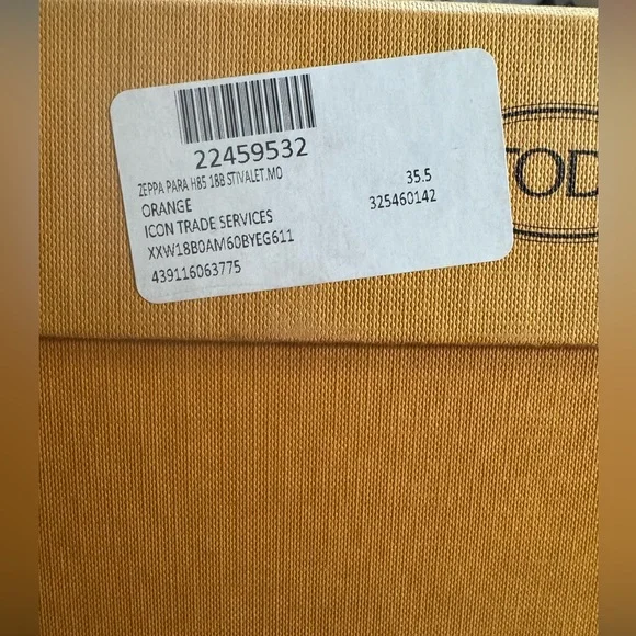 Brand New - Tod’s Orange Shearling Wedge ankle boots - Picture 7 of 7